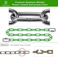 BeneLabel 40 inch yellow coated heavy duty hanging chains with carabiners - view 15