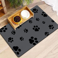 18"×30" Dog Food Mat-Absorbent Dog Mat for Food and Water - Dark Gray-JY / 18"L x 30"W