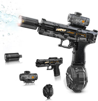 YRIOWMI black electric water gun with automatic squirt and multi-color LED lights - view 2