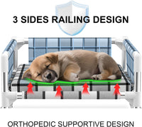 Elevated Dog Bed with with Guardrail - Cushion-S - image 2