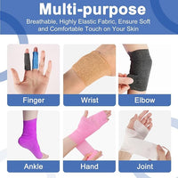 24 Pack White Self Adhesive Bandage, 2” x 5 Yards Medical Wrap, Cohesive Bandage Wrap, White Tape Baseball, Self Stick Bandage Tpae, First Aid Gauze for Ankle, Leg, Arm