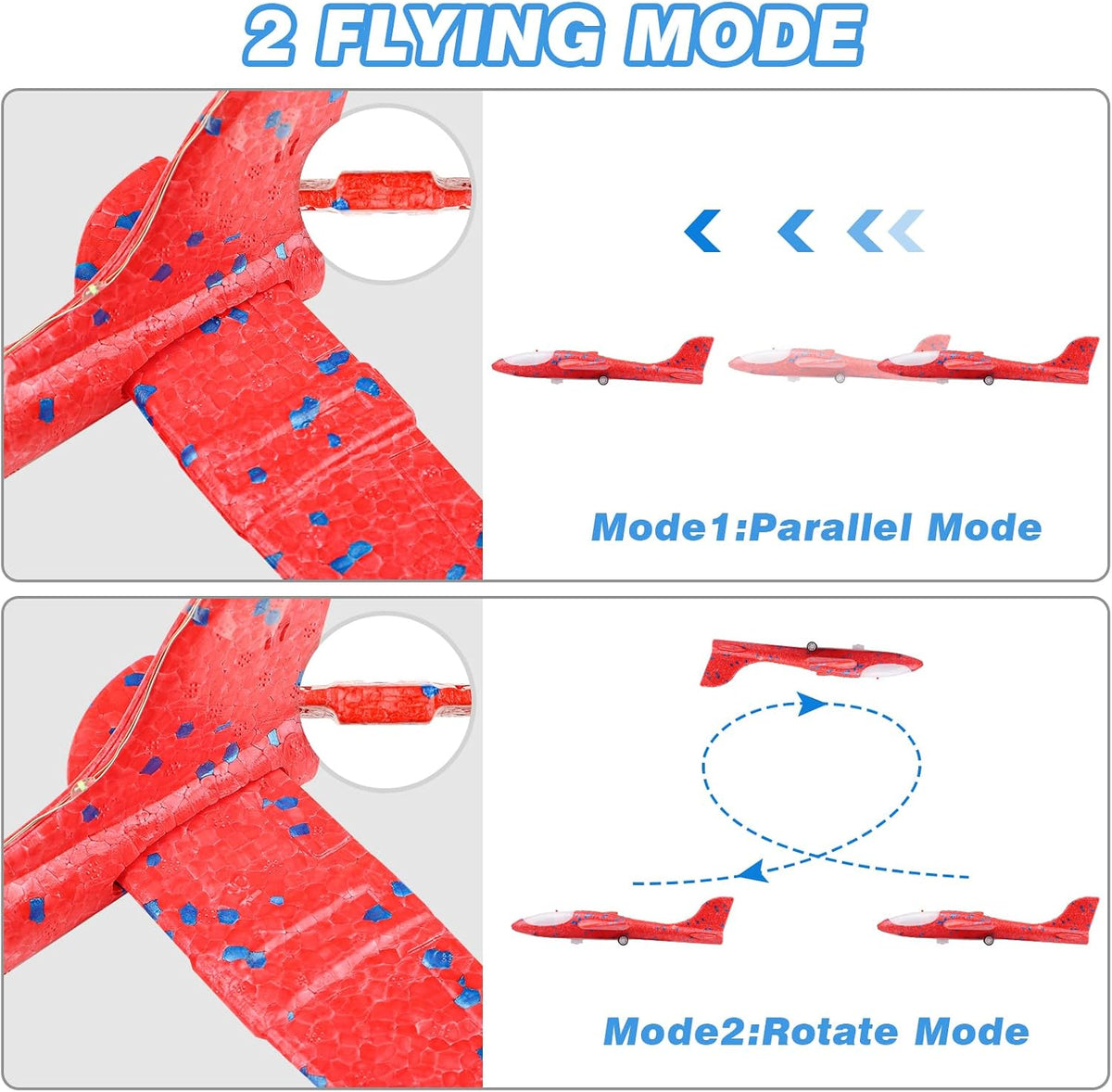 Aiencsai Airplane Launcher Toy - Red&orange&blue - image 4
