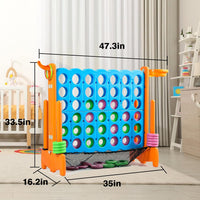 Giant 4 Row Game with Carrying Bag and Mesh Fabric .Giant 4-to-Score - Orange - image 4