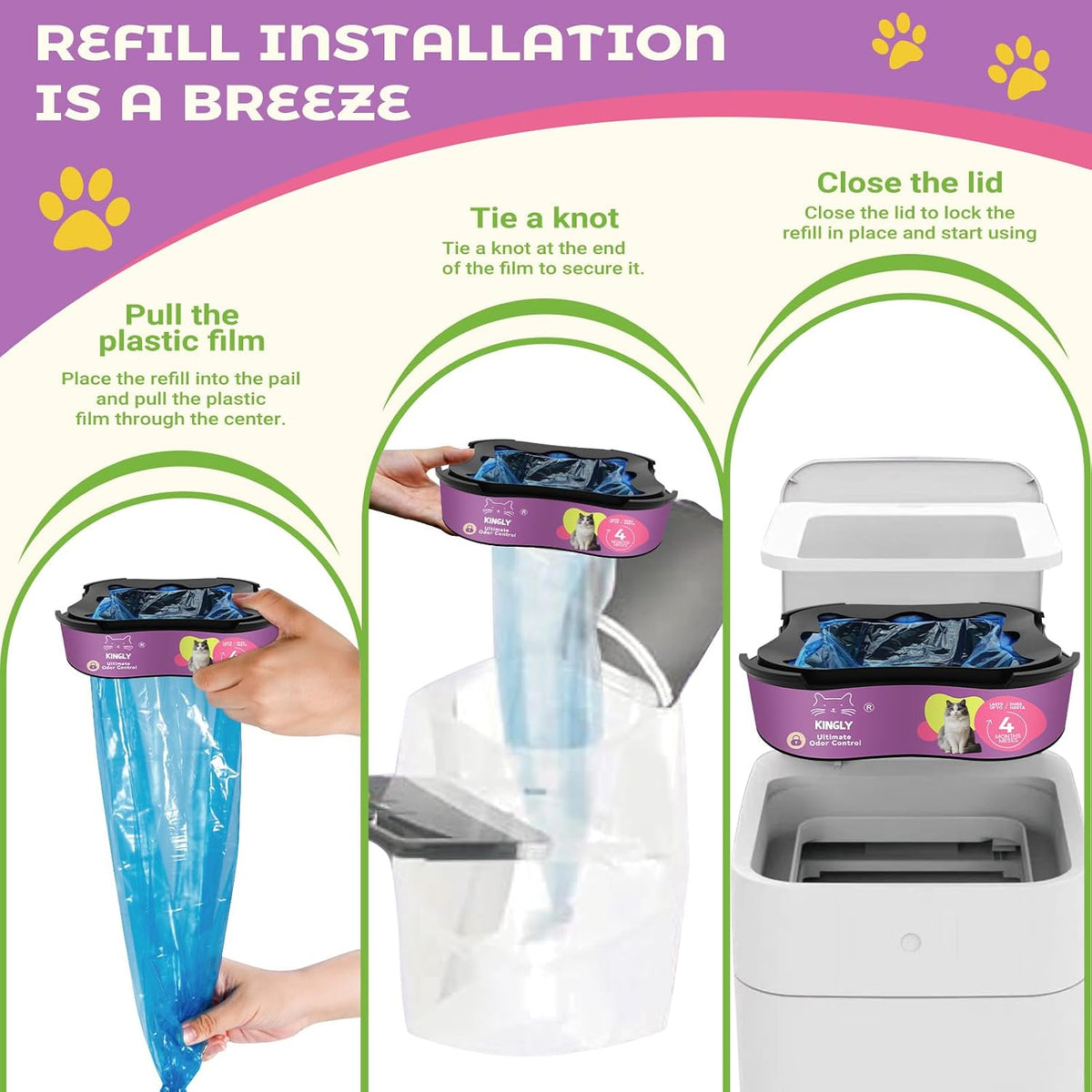 Premium Cat Litter Refill Bags, Jumbo 28FT 2-Pack - image 3