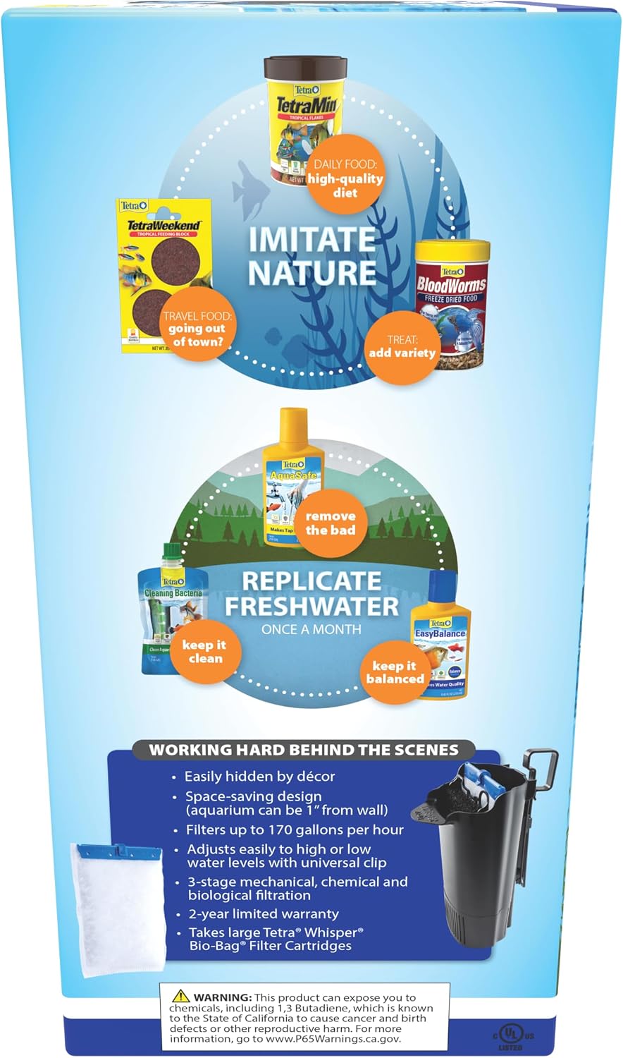 Tetra Whisper 85 GPH Internal Power Filter For Aquariums – Essentials for Fish - 20 - 40 Gallons - image 4