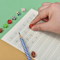 300PCS Mini Cute Animals and Fruits Pencil Erasers for Kids Bulk – Fun for Kids & Family - small / BALL - image 3