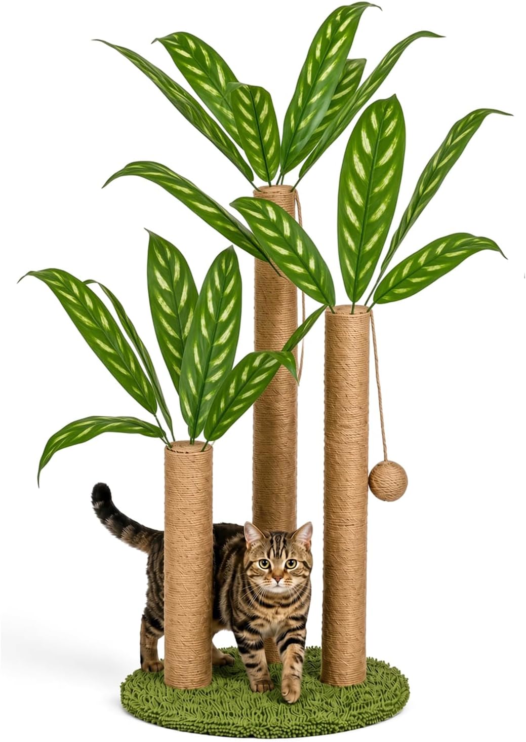 LEMONDA 31.5Inch Palm Tree Cat Scratching Post – Essentials for Cats - Calathea Tree