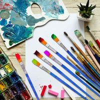 50 Pcs Flat Paint Brushes for Touch Up - 50 Pcs Flat Paint Brushes / 50 Count - image 3