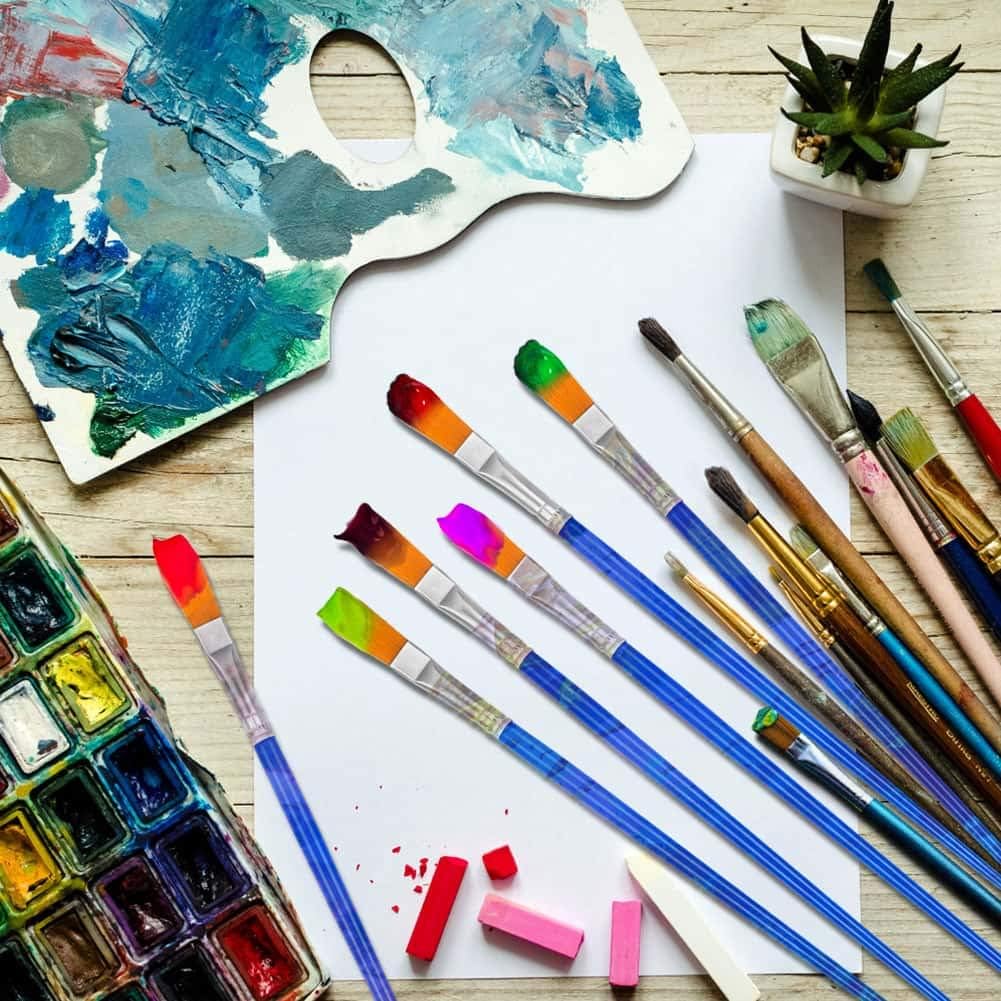50 Pcs Flat Paint Brushes for Touch Up - 50 Pcs Flat Paint Brushes / 50 Count - image 3
