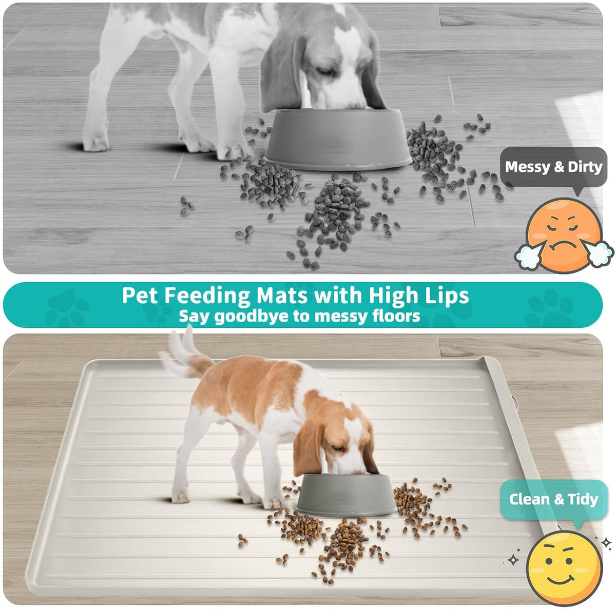 Dog Mat for Food and Water - Cream / 39.4"L x 27"W - image 3