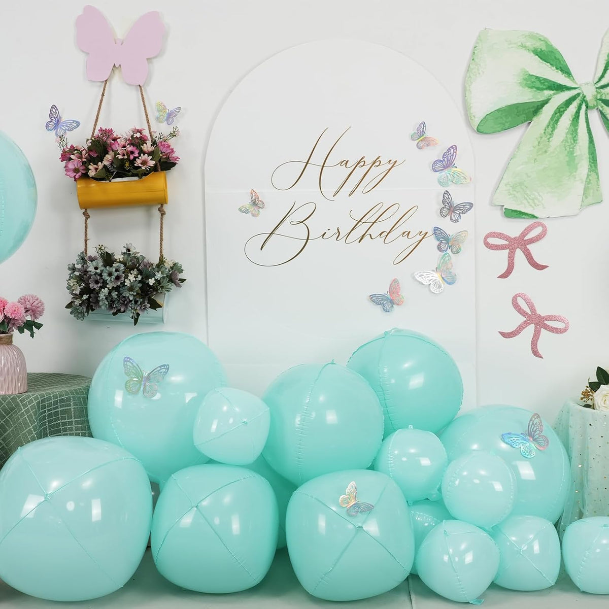 12PCS Iridescent Round Foil Balloons 22" 15" 10" Large Holographic - 22/15/10inch Pastel Blue - image 3
