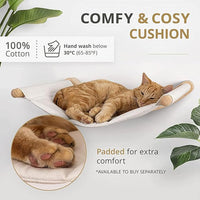 Cat Wall Furniture Set,Cat Hammock Wall Mounted Shelf with Two Steps,Cats Shelf and Perches for Wall Sleeping,Playing,Climbing and Lounging for Kitty Large Cats