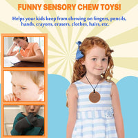 Chew Necklaces for Sensory Kids - Yellow 6PCS - image 3