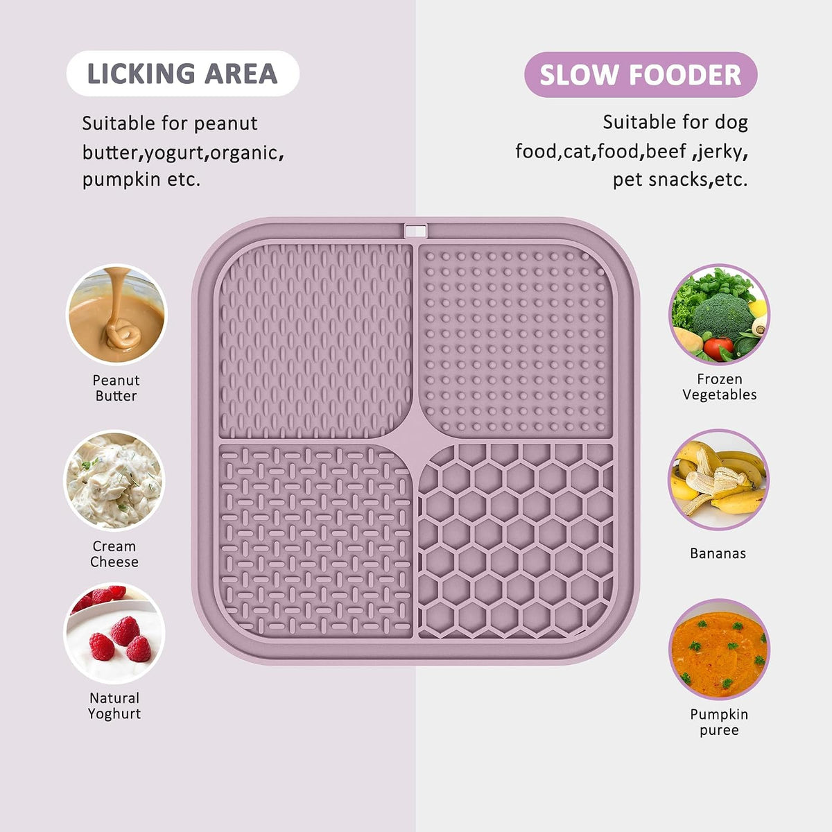 ChefAide 2 Pack Lick Mat for Dogs - Purple & Blue - image 3
