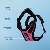 Voyager Step-in Lock Dog Harness, Pink - Harness (Fuchsia/Black Trim) / S (Chest: 15 - 18") - image 4