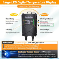 Submersible Aquarium Heater - 800W for 80-175 Gallon - image 3
