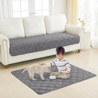Smiry Waterproof Dog Bed Cover - Grey/Dark Grey / Lattice / 30x70 Inch (Pack of 2) - image 2
