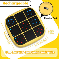 Tic-Tac-Toe Bolt Game, 4-in-1 Handheld Puzzle Games Console, Electronic Tic-Tac-Toe Game - Yellow / L(Rechargeable) - image 3