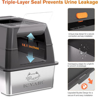 XXXL Stainless Steel Litter Box with Lid - image 4
