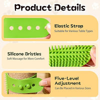 4PCS Cat Self-Groomer, Indoor Cat Brush, Adjustable Silicone Self-Cleaning Massage Tool for Dogs and Cats Scrubbing, Bathing, Massage, Hair Cleaning