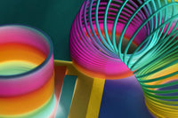 JA-RU Big Rainbow Magic Spring Toy Coil 1702-2A – Fun for Kids & Family - 1 Pack / Rainbow Spring Ring - image 4