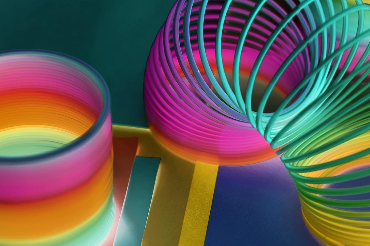 JA-RU Big Rainbow Magic Spring Toy Coil 1702-2A – Fun for Kids & Family - 1 Pack / Rainbow Spring Ring - image 4