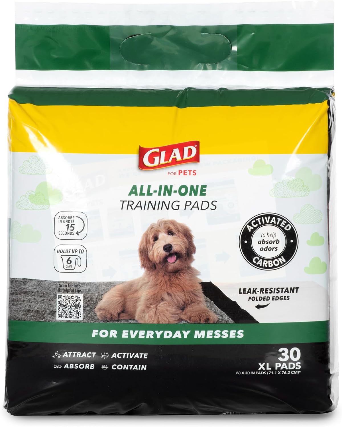 Glad for Pets, Activated Carbon Disposable, Dog Pee Pads - X-Large / 60 - image 4