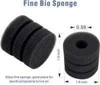 hygger Super Mini Aquarium Single Sponge Filter for Small Fish Tank - Small (Pack of 2) - image 4