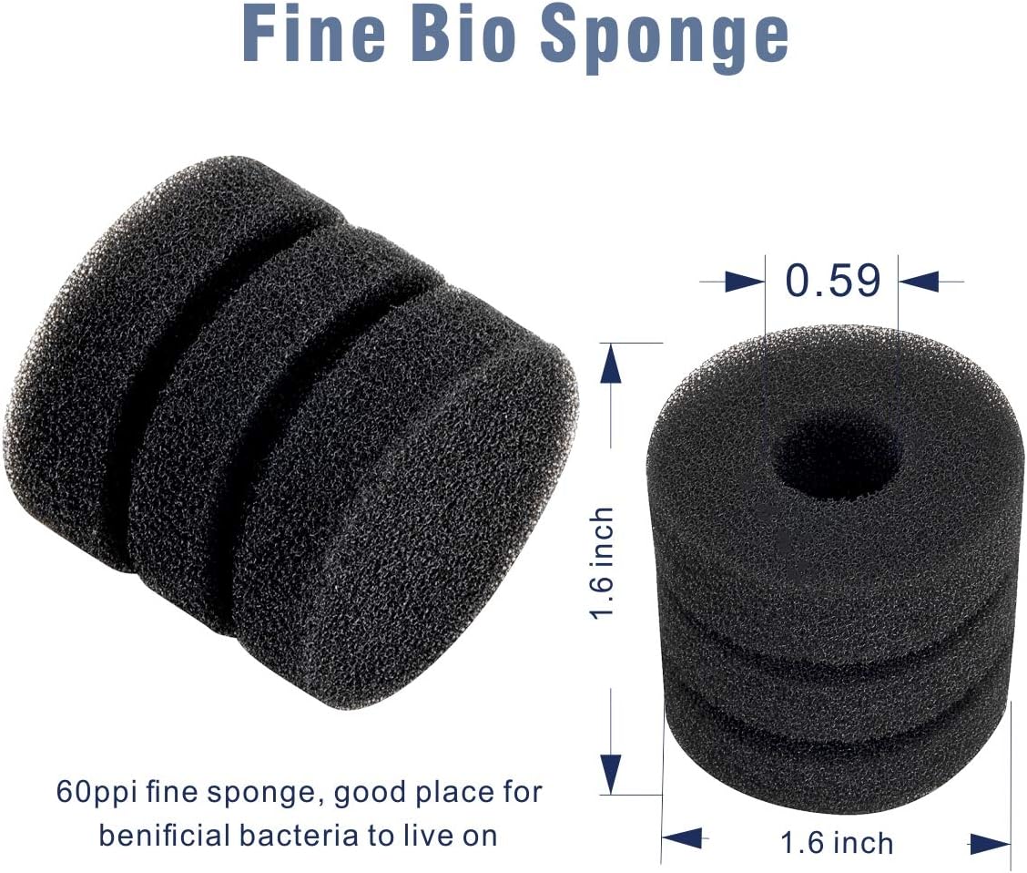 hygger Super Mini Aquarium Single Sponge Filter for Small Fish Tank - Small (Pack of 2) - image 4