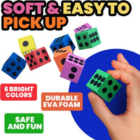 Foam Dice Set, Bulk Pack of 36, Use for Kids, Classrooms - 12-Pcs - image 3