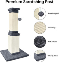 Cat Scratching Post for Indoor Cats - Deep Gray / Scratcher only - image 2