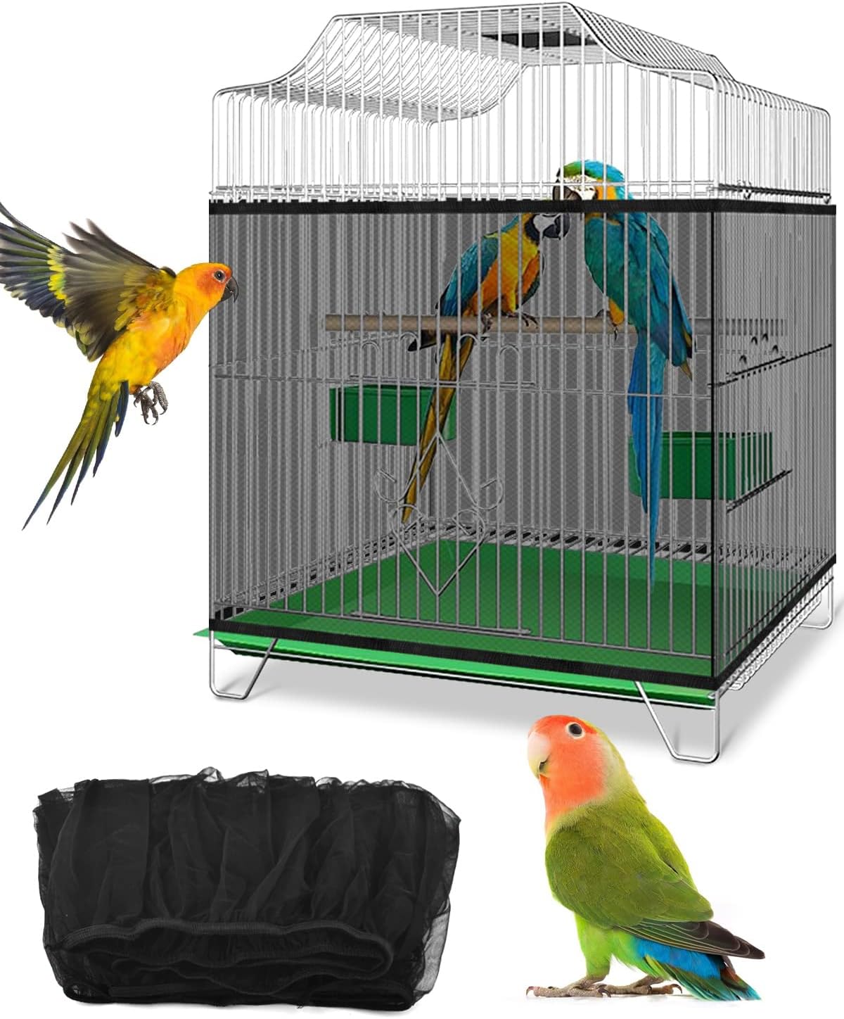 Bissap Bird Cage Seed Catcher - Black