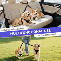 Pawaboo 2Pack Dog Car Seatbelt - AA-Black + Silver - image 4