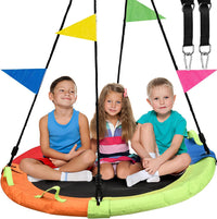 Tree Swing, Saucer Swing, Multicolor - 48 Inch