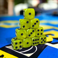 Luck Lab 10 Pack 16mm D6 Acrylic Dice Set - Neon Pearl With Black Pips - image 4