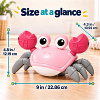 Pbooo Crawling Crab Baby Toy - Pink Crab - image 2