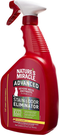 Nature’s Miracle Advanced Cat Stain & Odor Eliminator - Lemon / 32 Fl Oz (Pack of 1) - image 4