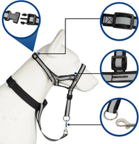 Reflective Head Collar, No Pull Collar for Small Medium Dogs – Essentials for Dogs - Black / XL (Snout Cir: 12"-17½”) - image 3