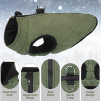 Winter Dog Vest Coat with Harness Built in – Essentials for Dogs - #1 Olive-Matte / M(Chest 16.5")-Regular - image 2