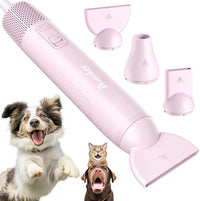 Buenkee Handheld Dog Dryer, 3HP High-Velocity Pet Hair Blower - Pink