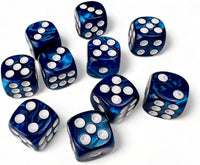 Luck Lab 10 Pack 16mm D6 Acrylic Dice Set - Blue - image 3