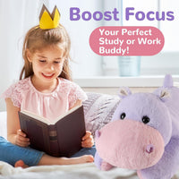 meowtastic Dog Weighted Stuffed Animals, Plush Pillow for Kids – Fun for Kids & Family - Purple Hippo / Large / Hippopotamus - image 4