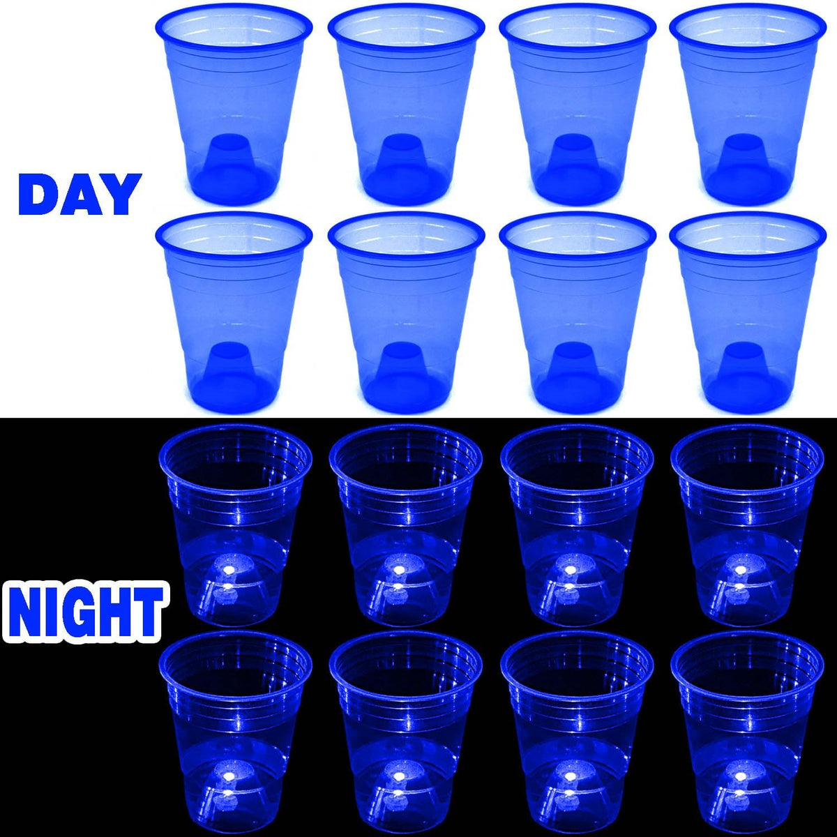mishunyus 24-pack purple LED glow party cups, 16 oz plastic - view 32