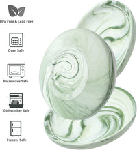 3 PCS Ceramic Cat Bowls, Small Dog Dish - Marble Green - image 3