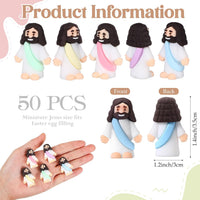 Sumind 50 Pcs Little Jesus Figures Original Design - Macaron Color - image 2