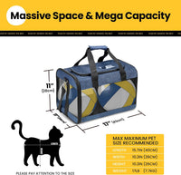 Conlun Cat Carrier Soft-Sided Pets Travel Carriers up to 15 Lbs - Blue / 17.0"L x 11.0"W x 11.0"H - image 2