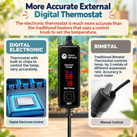 AquaMiracle 100W Dual LED Display Small Aquarium Heater for 10-20 Gal - 1-3 Gal Tanks - image 4