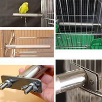 Litewoo Stainless Steel Parrot Perch Grinding Stand for Large Bird - M: 8.84x 0.86inch - image 2