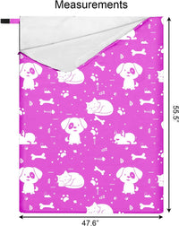 KidzAdventure kids sleeping bag in pink Best Friends print with kittens and puppies