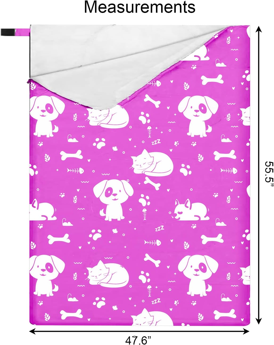 KidzAdventure kids sleeping bag in pink Best Friends print with kittens and puppies